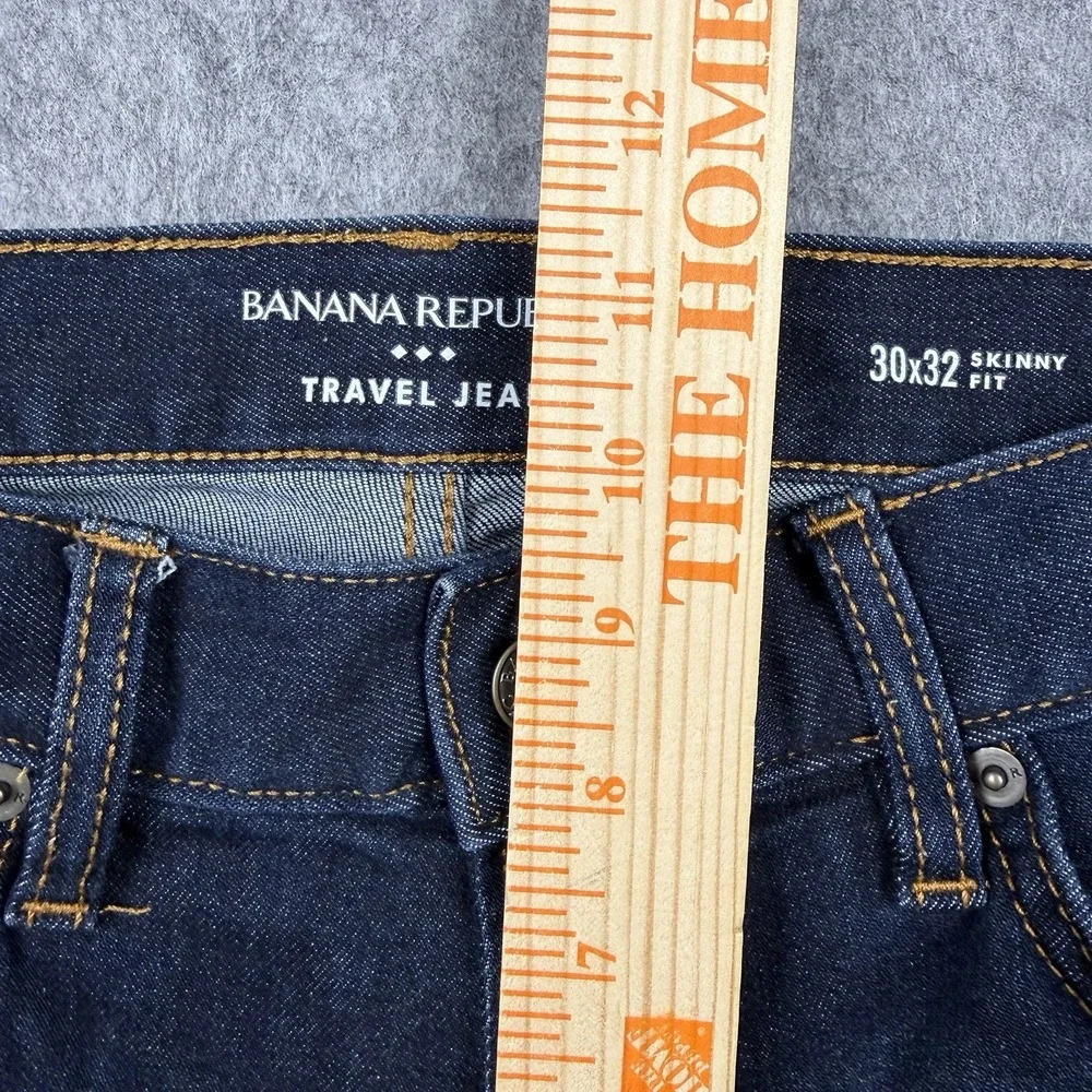 Banana Republic Traveler Slim Jeans Men's 30x32 (Fits 30x30) Blue Stretch Denim
